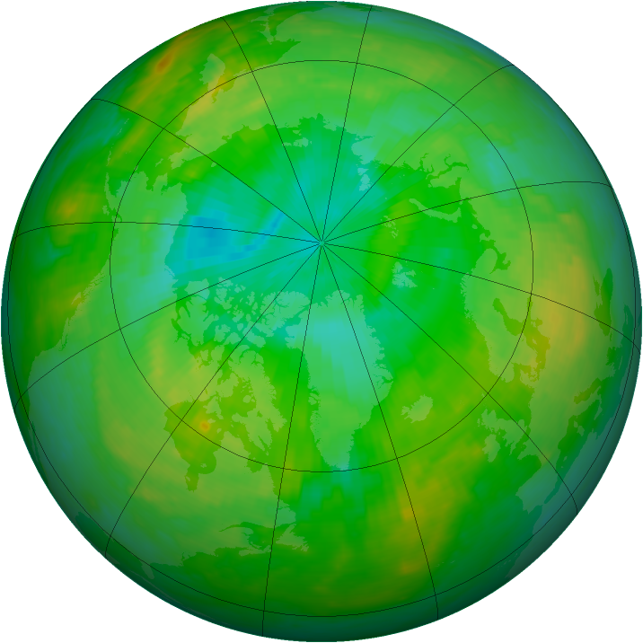 Arctic ozone map for 27 July 1979
